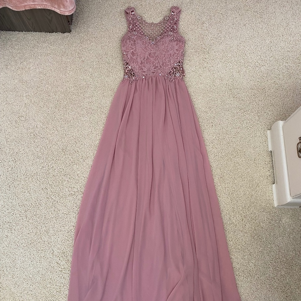 David's Bridal Pink Formal Dress